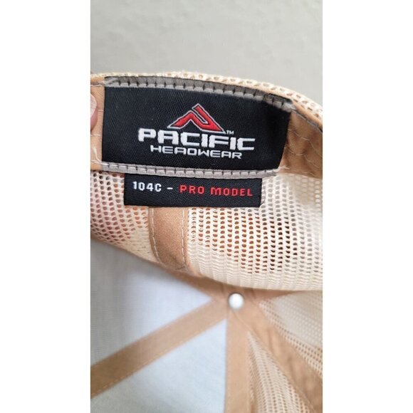 Pelican Brewing Co. Trucker Hat - Pacific Headwear - Mesh Back - Blue & Tan - Picture 7 of 8